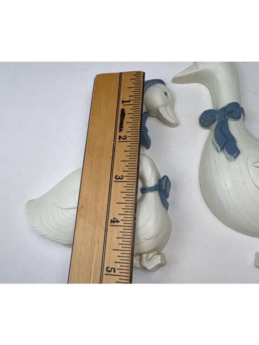 Burwood White Blue Goose Family Resin Wall Decor Set Adorable Farmhouse Vtg